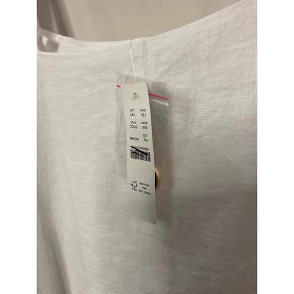 J. Crew White Mini Dress with Gold Buttons - Picture 8 of 8